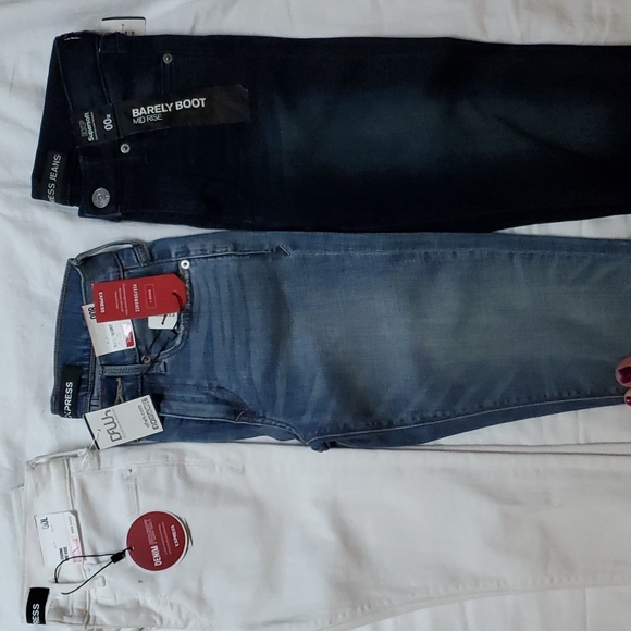 3 pair of Express jeans size 00 - Picture 3 of 4